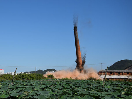大徐节能砖瓦厂烟囱爆破工程